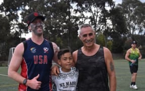 Gary Harding (left) was declined from Village Belle restaurant in St Kilda, Melbourne, because of his full-faced tā moko, when he was taking New Zealand touch rugby coach Peter Walters (right) out for dinner.