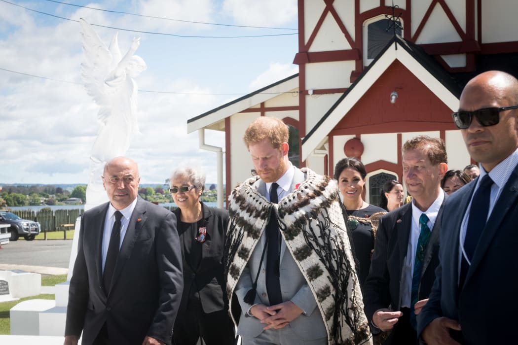 Prince Harry at Te Papaiouru Marae.