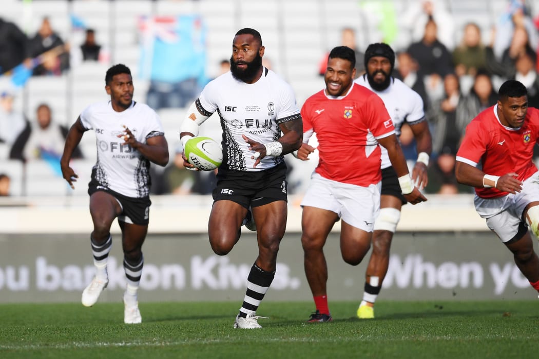 Semi Radradra with a typically strong run, this time against Tonga