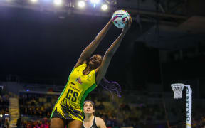 Romelda Aiken during the Fast5 Netball Grand Final match between New Zealand Silver Ferns and Jamaica at Hisense Arena Melbourne Australia. Sunday 28th October 2018. Copyright Photo. Brendon Ratnayake / www.photosport.nz