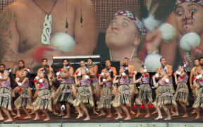 Powhiri at WOMAD 2016