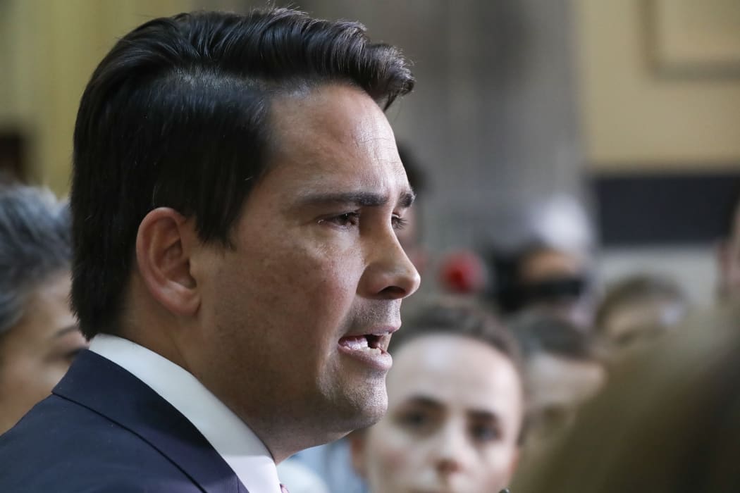 Simon Bridges, National Party Leader at the press conference regarding the Jami-Lee Ross tape