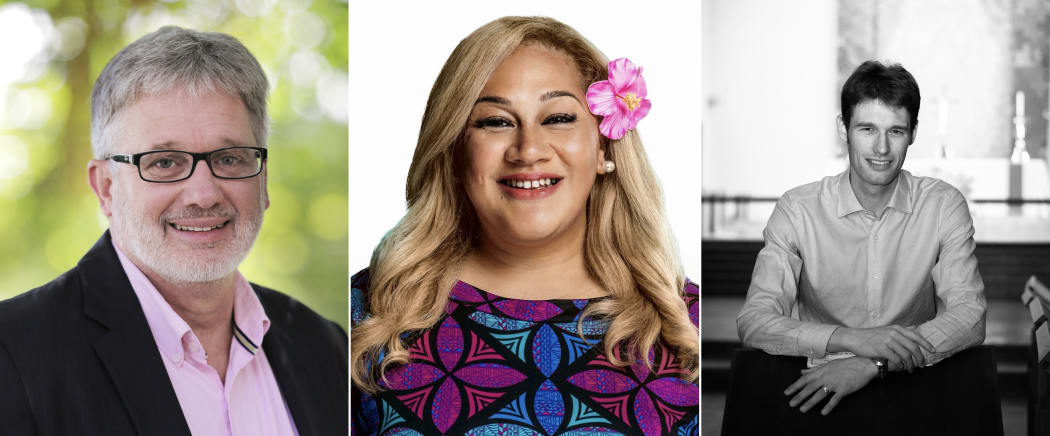 The adjudicators for The Big Sing 2024 Finale are Paul Holley OAM (photo by Maxine McCabe), Henrietta Hunkin-Tagaloa, Michael Stewart.
