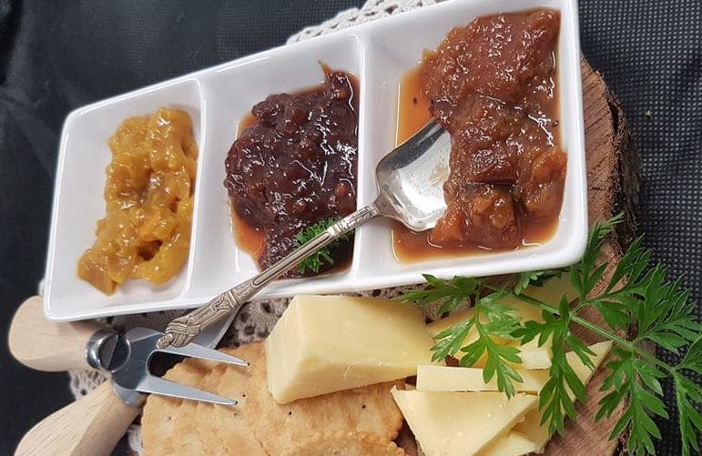 A selection of chutneys from Pa Hill Produce