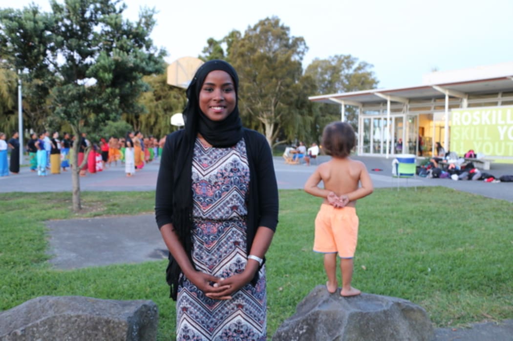 Fatumata Bah outside Mt Roskill Community Centre.