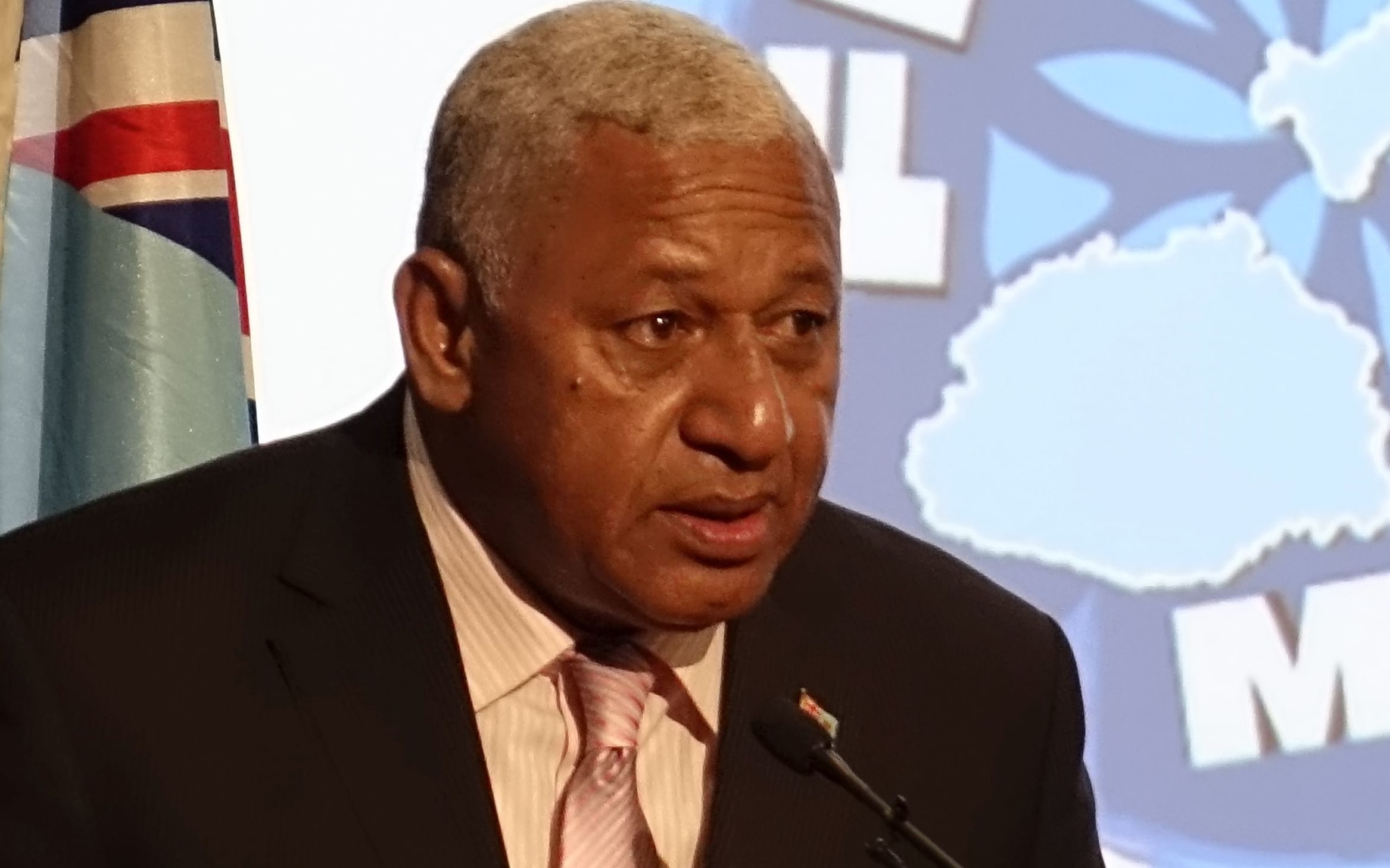 Fiji's PM Frank Bainimarama in Auckland
