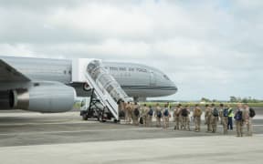 NZDF troops deploy to Iraq from Ohakea Air Force Base.