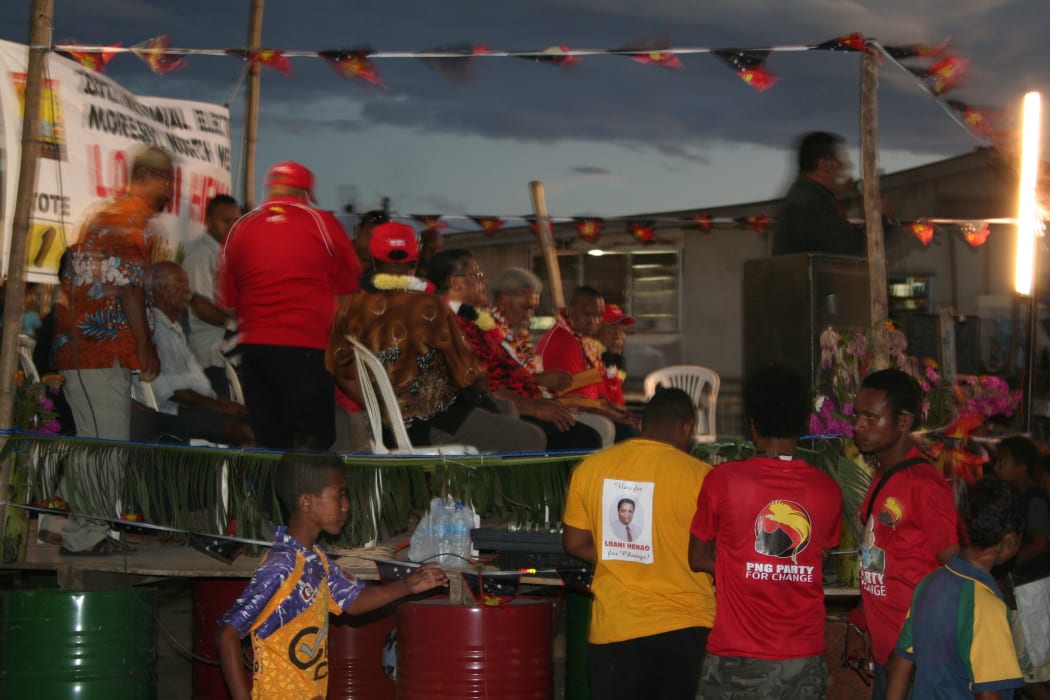 PNG Party rally during the 2012 Papua New Guinea election campaign.