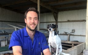 Rory Dean, rural vet and author of Adventures of a Country Vet, with his dog Scrappy