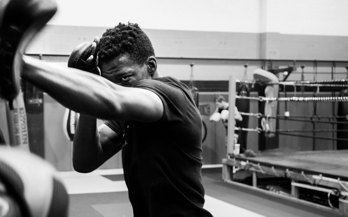 Blood Diamond sparring with City Kickboxing head coach Eugene Bareman.