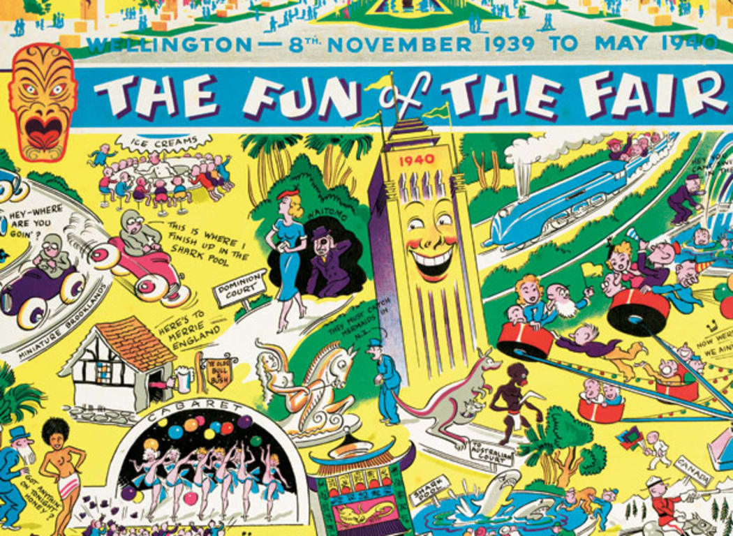 NZ Centennial Exhibition poster, 1939 (Alexander Turnbull Library, Eph-E-EXHIBITION-1939-01)