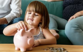 Young children understand money better when they can see it and touch it.