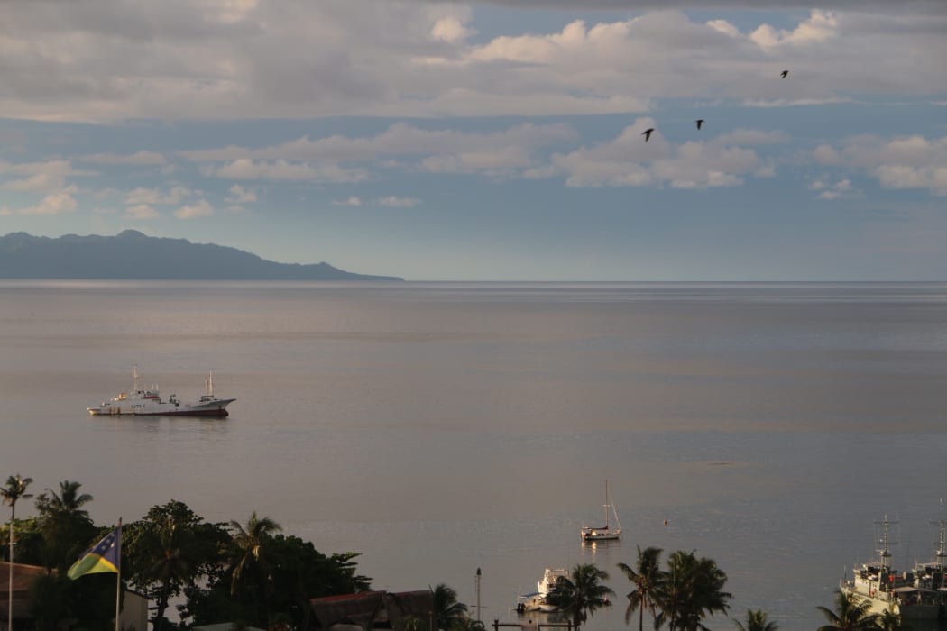 Honiara port, ships, boats, containers - Solomon Islands, bay