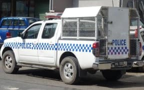 A Vanuatu police truck.