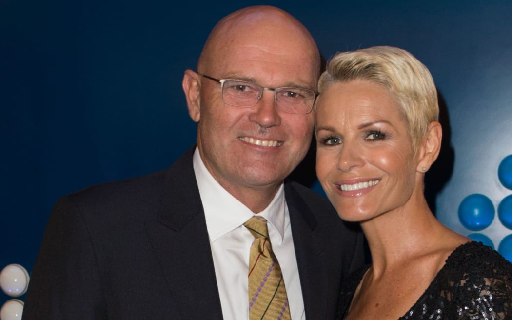 Martin and Lorraine Crowe at the New Zealand Cricket Awards 2015 Dinner.