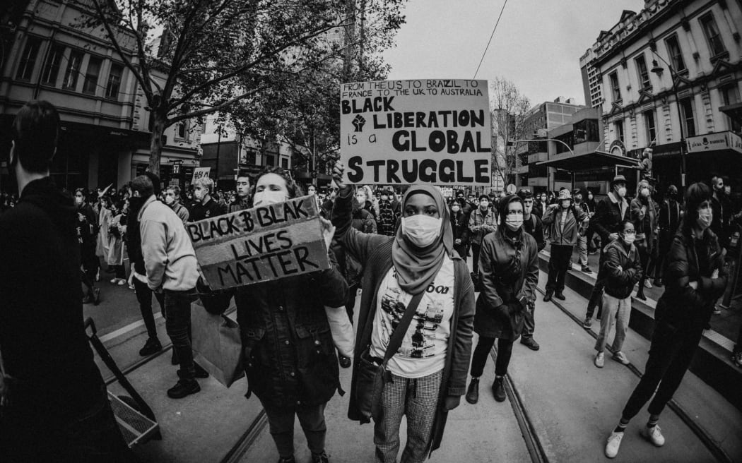 Black Lives Matter march in Melbourne Saturday 6 June 2020.