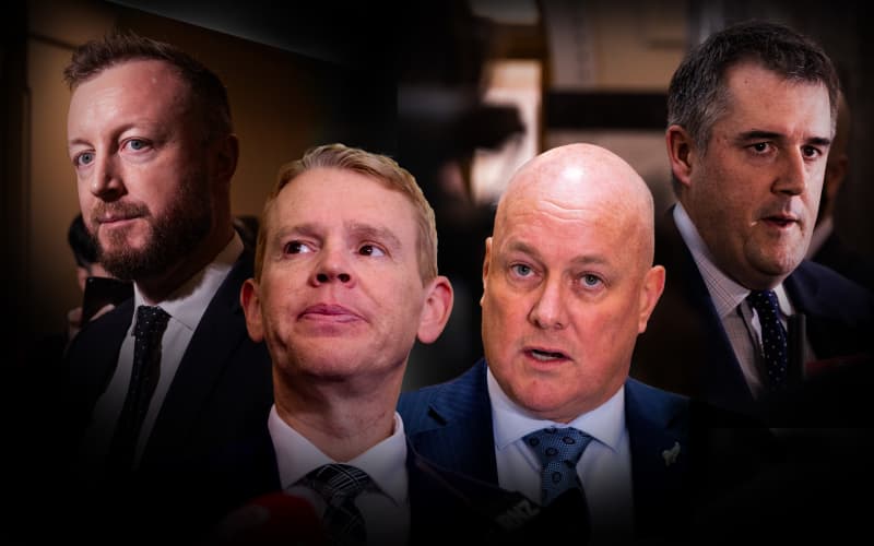 Composite of Kieran McAnulty, Christopher Hipkins, Chris Bishop and Christopher Hipkins.