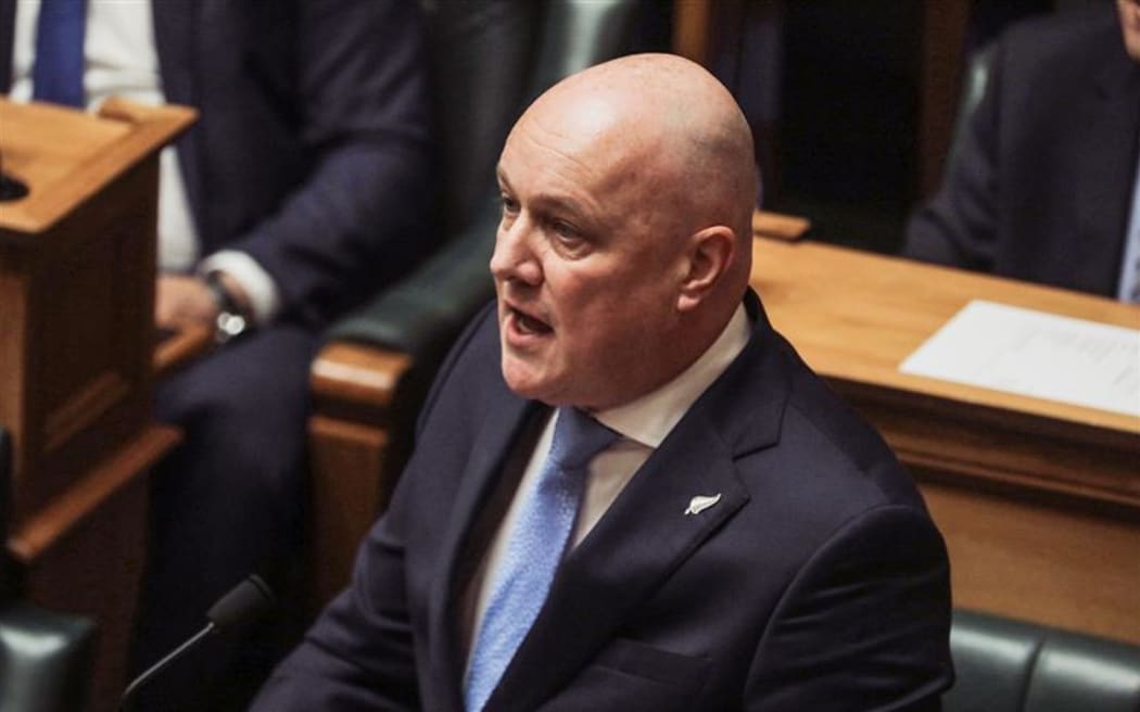 Prime Minister Christopher Luxon speaks to the House after Budget 2025 was announced.