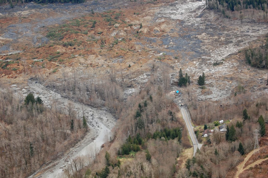 Part of the disaster scene at Oso.