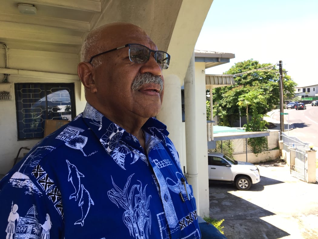 SODELPA leader Sitiveni Rabuka at party HQ on Saturday 17 November