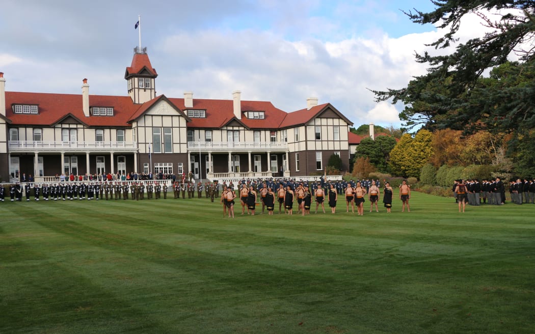 Waiting for the arrival of Samoa's Head of State, Tuimaleali'ifano Va'aleto'a Sualauvi II, to Government House in Wellington
