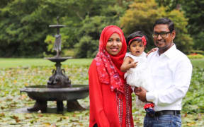 Sheik Hasan Rubel, his wife Afsana and daughter Arveen