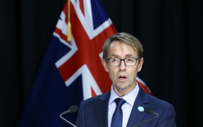 Director-General of Health Ashley Bloomfield during a media conference at Parliament on April 16, 2020 in Wellington, New Zealand.