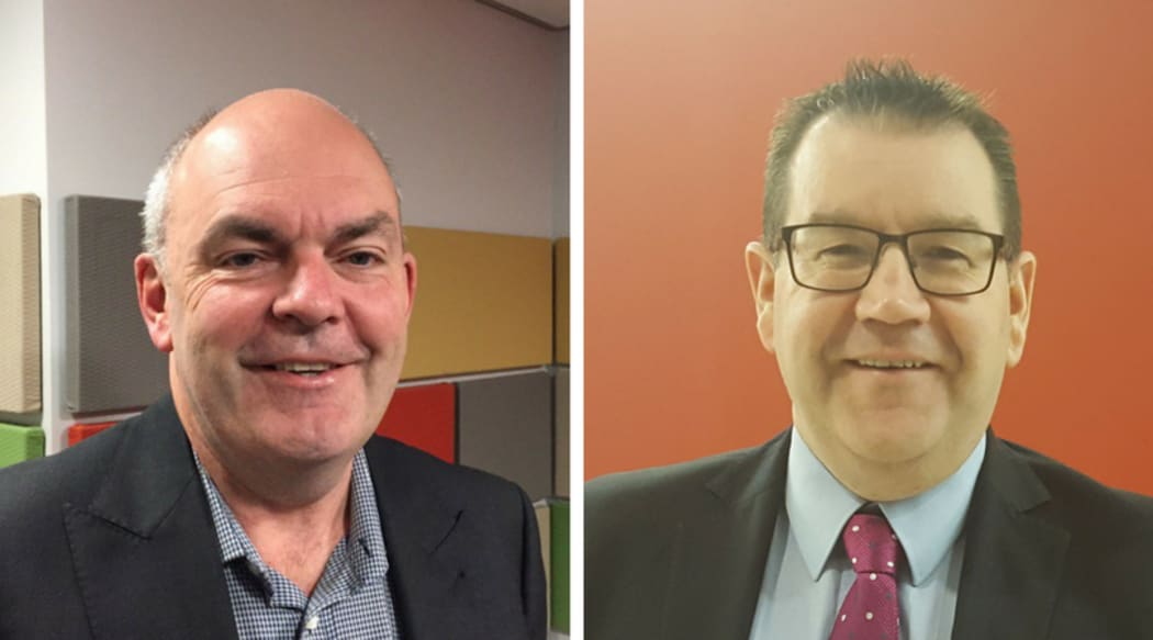 Finance Minister Steven Joyce and  Labour's Finance spokesman Grant Robertson