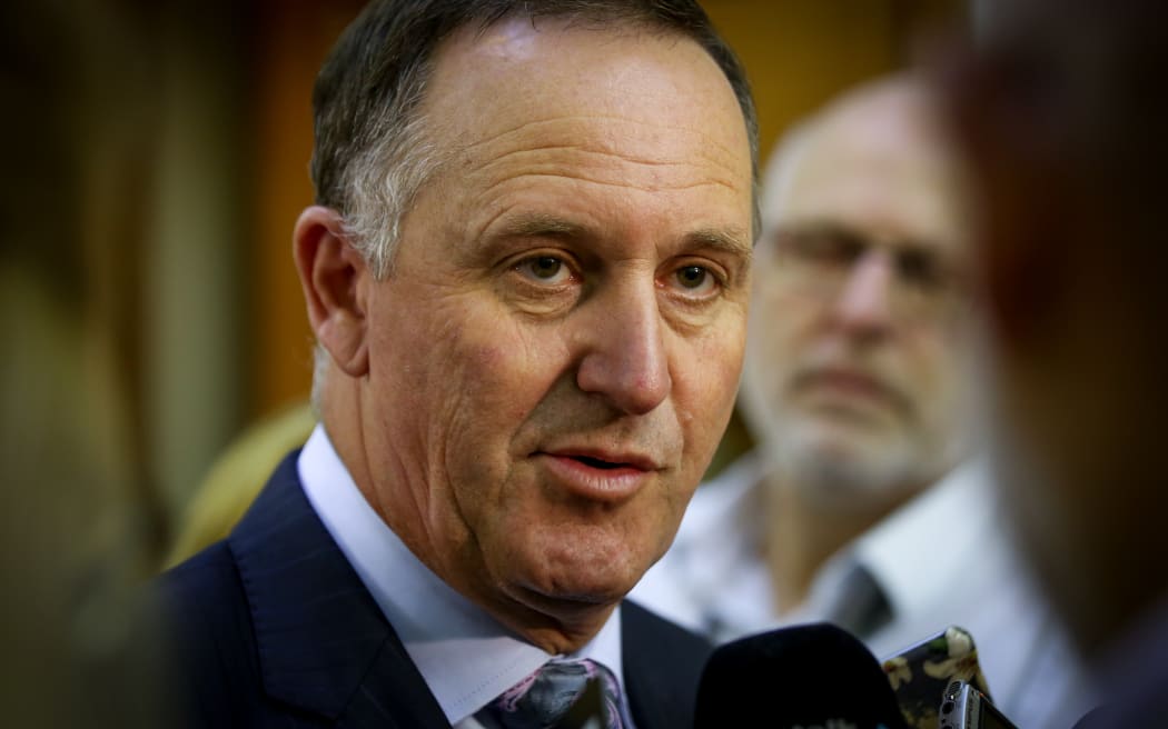 John Key during caucus run 1.03.16