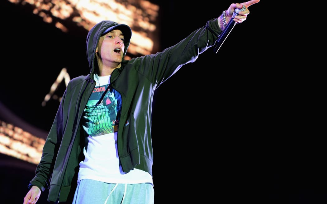 Eminem performing earlier this year in Chicago, Illinois.