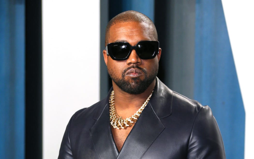 In this file photo taken on 9 February, 2020, Kanye West attends the 2020 Vanity Fair Oscar Party following the 92nd annual Oscars at The Wallis Annenberg Center for the Performing Arts in Beverly Hills.