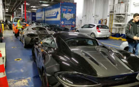 McLaren supercars on the Interislander ferry Kaitaki.