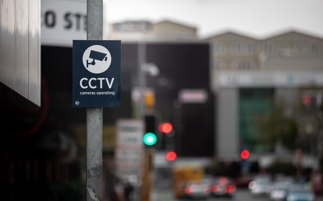 CCTV signage at the buslane on Khyber Pass Rd