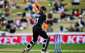 Mitch Hay of New Zealand, New Zealand Blackcaps v Pakistan, 2nd ODI cricket match at Seddon Park, Hamilton, New Zealand on Wednesday 2 April 2025. © Photo: Andrew Cornaga / Photosport