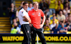Bournemouth football manager Eddie Howe and assistant Jason Tindall.