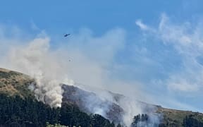 A fire in the Port Hills on 20 November, 2023.