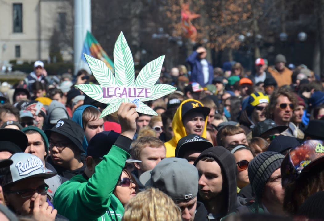 Protesters in Ann Arbor, Michigan