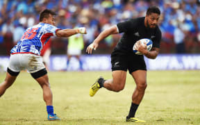 All Blacks wing George Moala in action against Manu Samoa