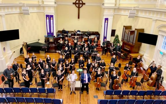 Wellington City Orchestra, December 2023 concert at St Andrew's on the Terrace, Wellington. Conductor is Brendan Agnew, trumpet soloist is Josh Rogan.
