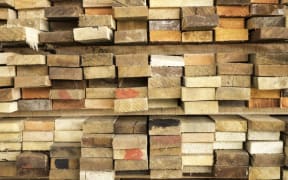 Stacked timber