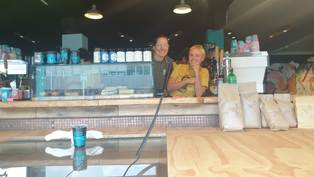 Escape Coffee Roasters owner Marli Gieni, left, and staff member Sophie Gargan.