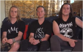 Ethan Trembath, Lewis de Jong and Henry de Jong of Alien Weaponry