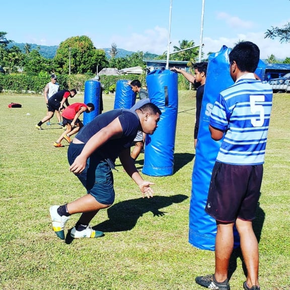 Mahonri Schwalger runs a rugby academy in Samoa.
