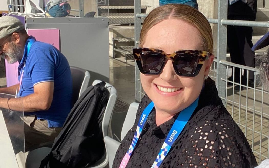 Felicity Reid at the Stade de France