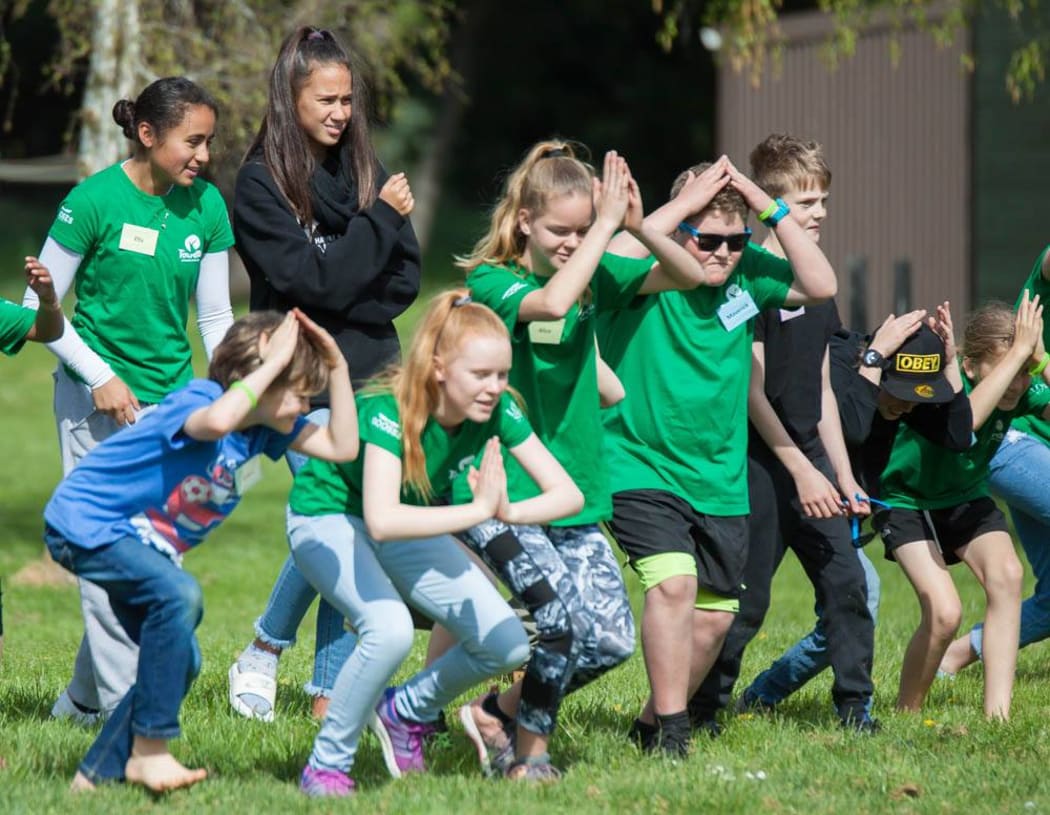 Team building games on the first day of Camp Twitch. Most of the kids who come to camp have never met anyone else with TS before because it is such a rare disorder.