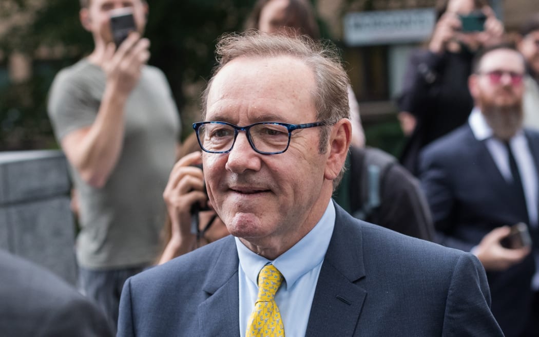 US actor Kevin Spacey leaves Southwark Crown Court as he awaits a verdict in his trial on sexual assault charges in London, United Kingdom on 25 July, 2023.