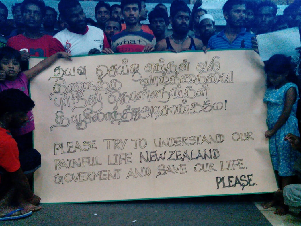 Refugees from Bangladesh, Sri Lanka and Myanmar, who were seeking asylum in New Zealand.