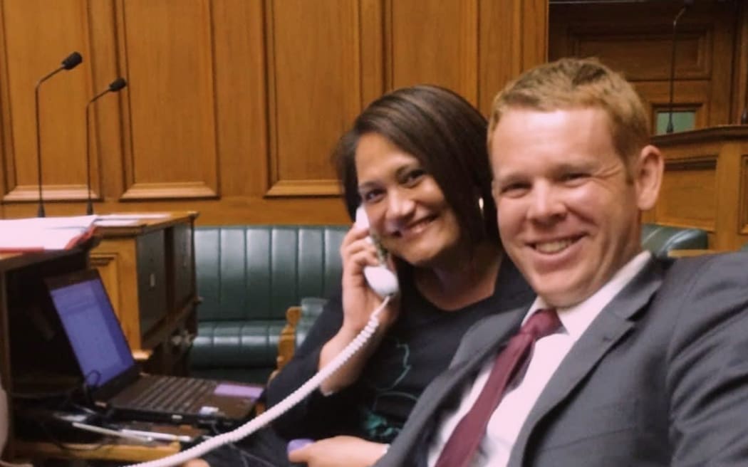 Carmel Sepuloni and new Prime Minister Chris Hipkins.