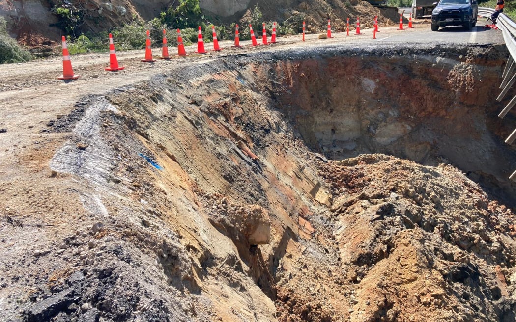 Waka Kotahi says the State Highway 25 underslip between Opoutere and Hikuwai appeared to have deteriorated on 8 March.