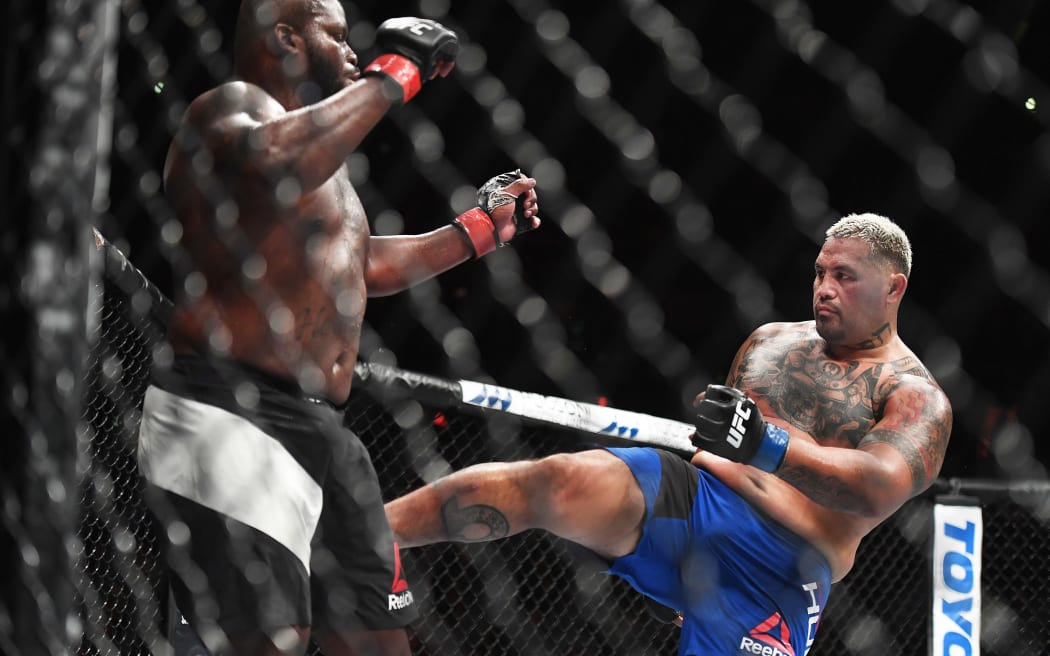 NZ heavyweight Mark Hunt during his win over Derrick Lewis